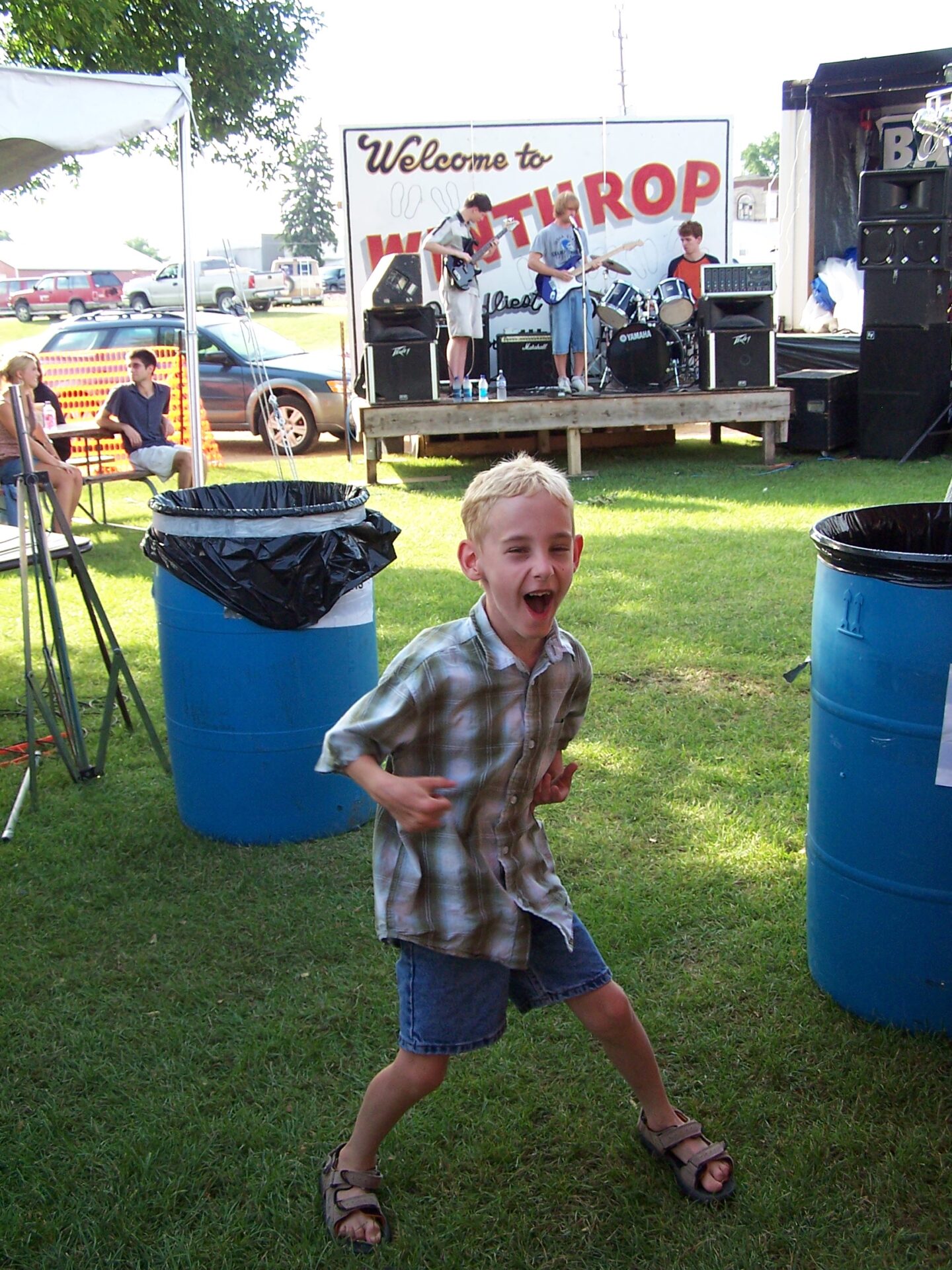 small boy having fun at winthrop days