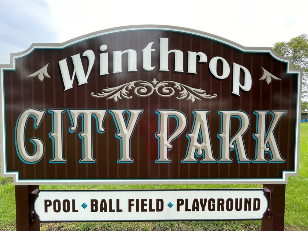 winthrop city park sign